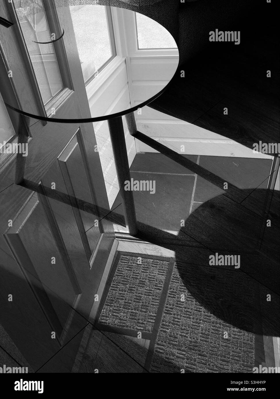 Abstract household shapes in black and white - Smartphone Captured Stock Image