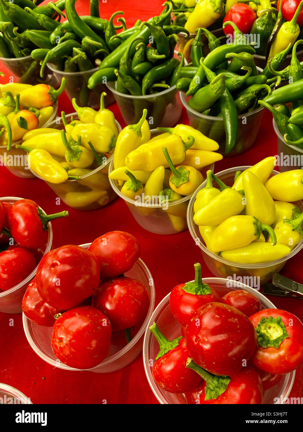 Fresh, ripe peppers - Smartphone Captured Stock Image