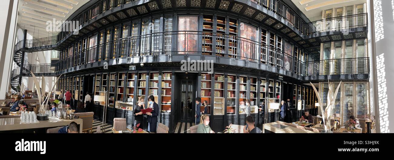 Library’s style of restaurant - Smartphone Captured Stock Image