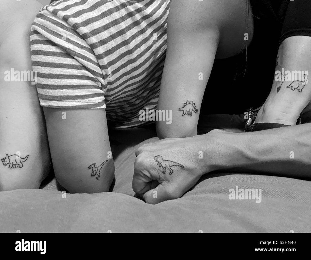 COUPLE TATTOO  Dinosaur tattoos Tattoos Tattoos for daughters