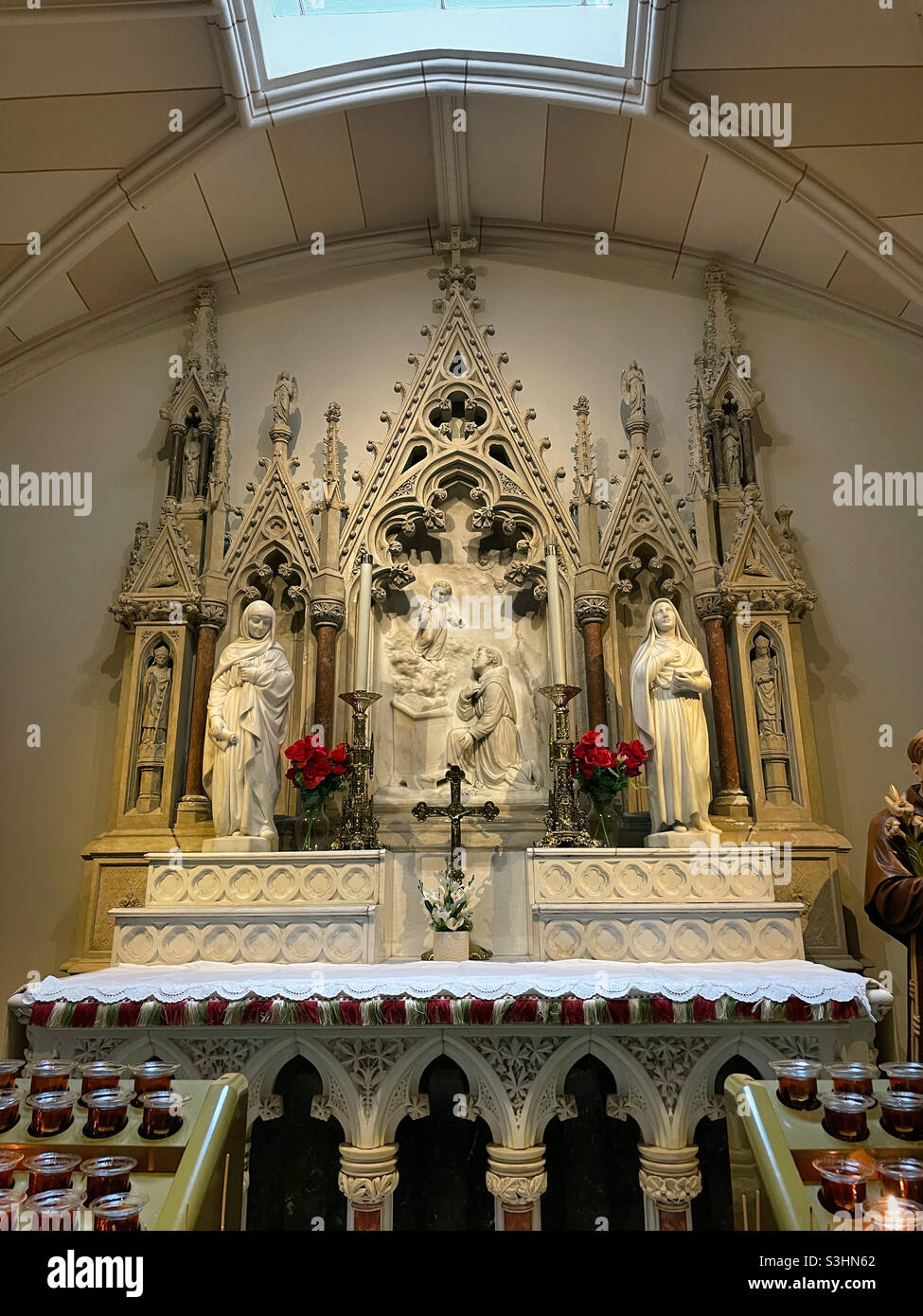 Side altar in St. Patrick’s Cathedral, NYC, USA - Smartphone Captured Stock Image