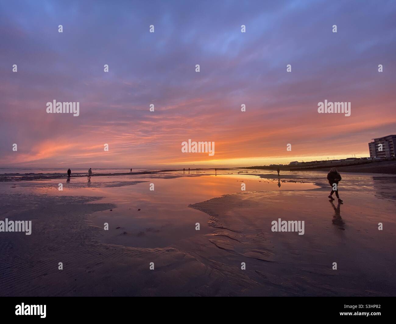 Sunset at beach - Smartphone Captured Stock Image