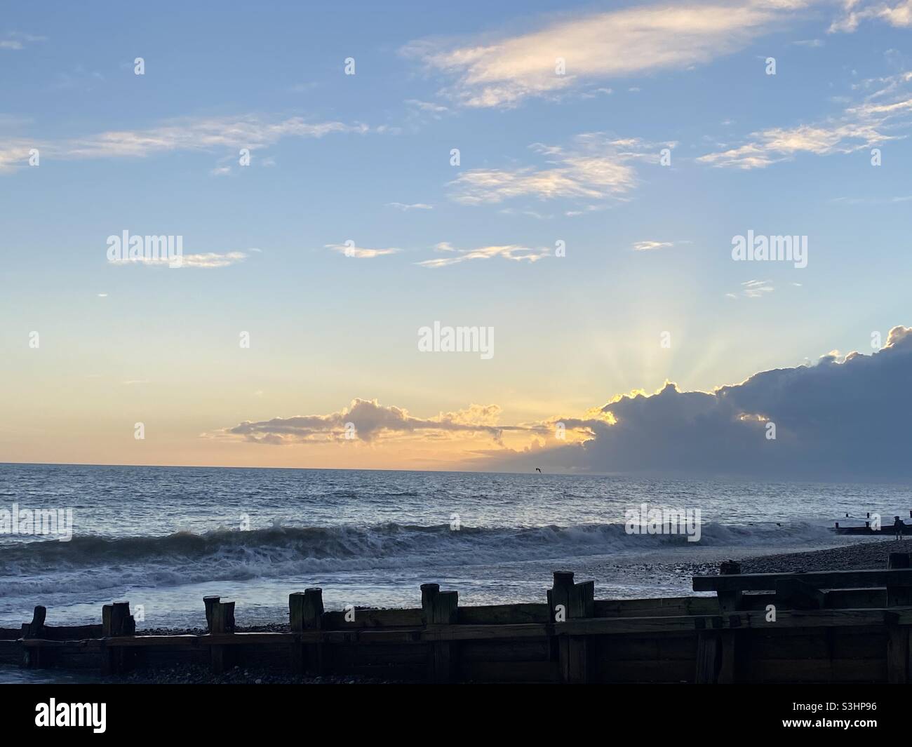 Sunset at beach - Smartphone Captured Stock Image