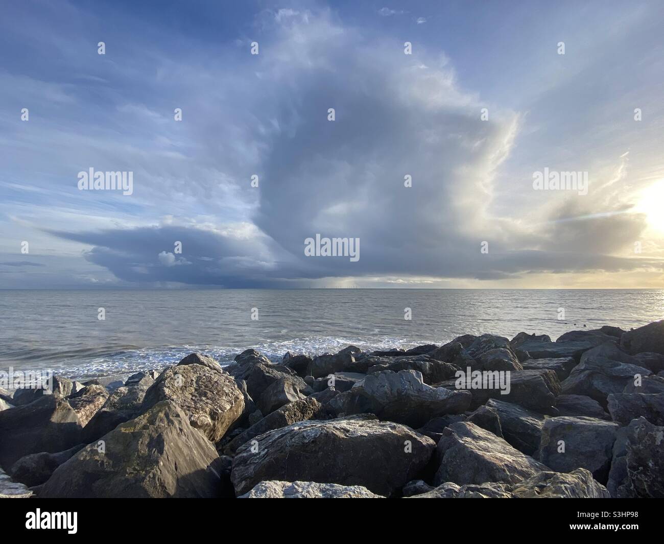 Clouds over sea - Smartphone Captured Stock Image