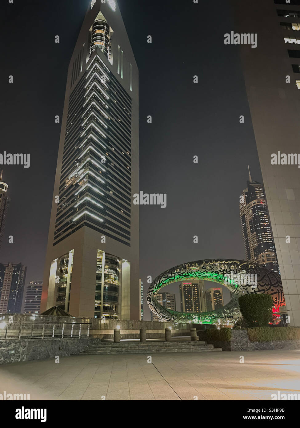 Dubai at night Stock Photo Alamy