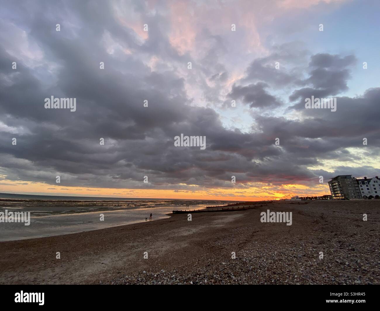 Sunset at the beach - Smartphone Captured Stock Image