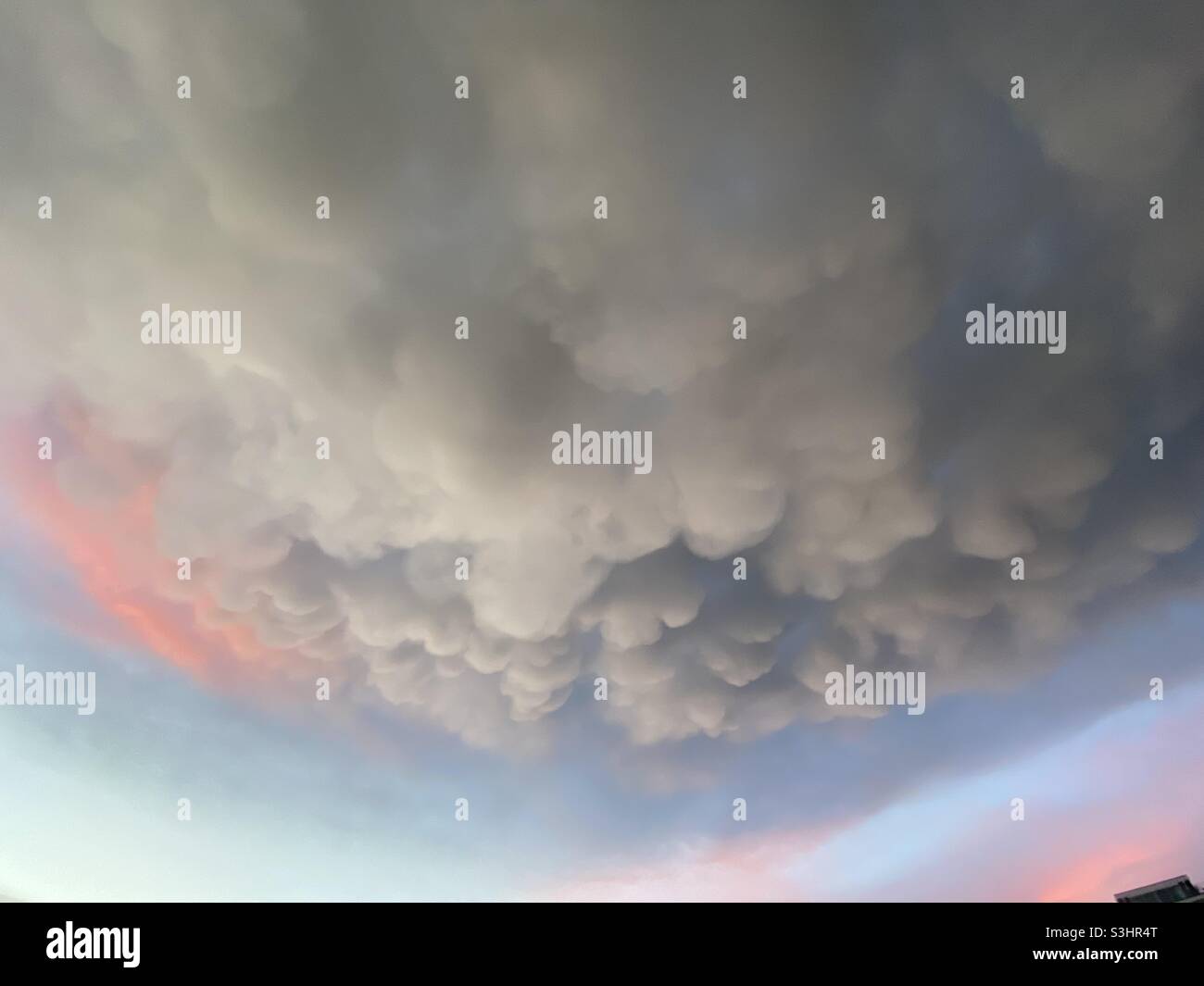 Mammatus clouds - Smartphone Captured Stock Image