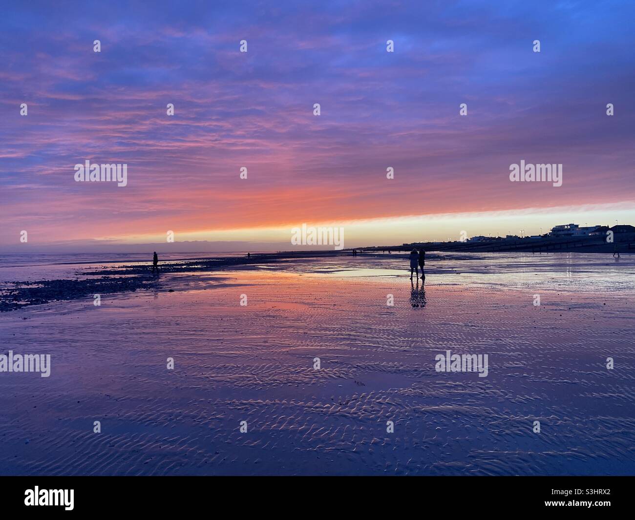 Worthing beach sunset - Smartphone Captured Stock Image