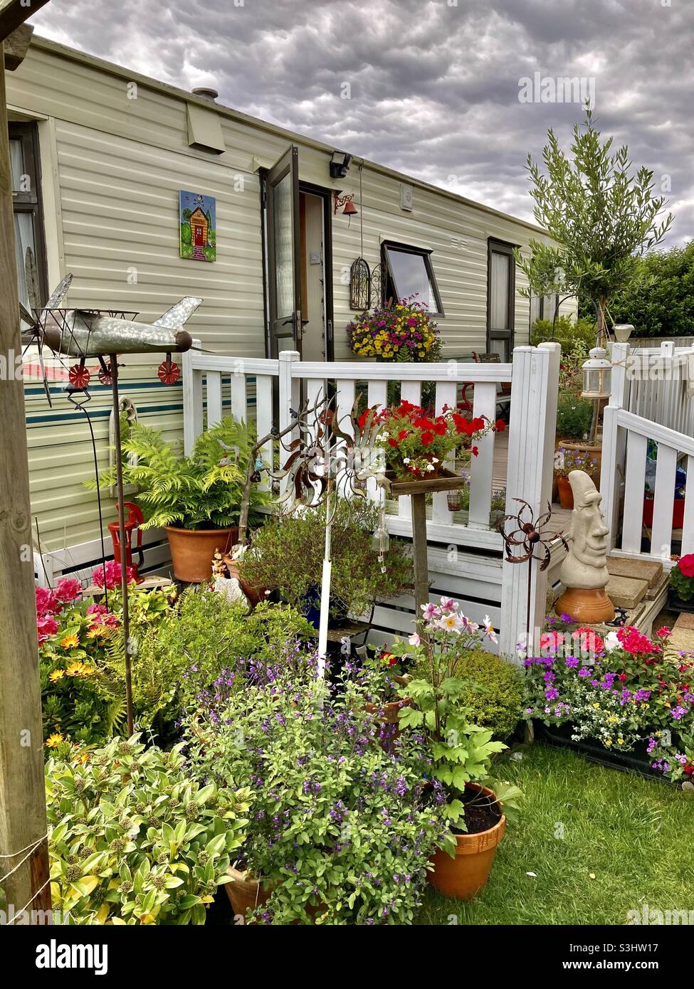 Caravan at Winchelsea Beach Stock Photo Alamy