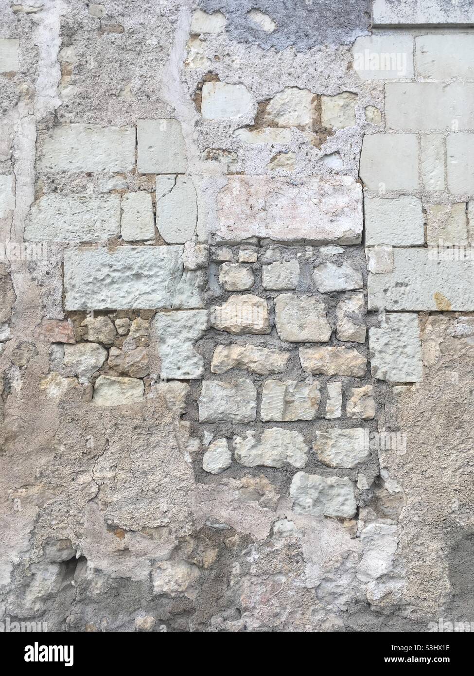 Rustic medieval French wall Stock Photo