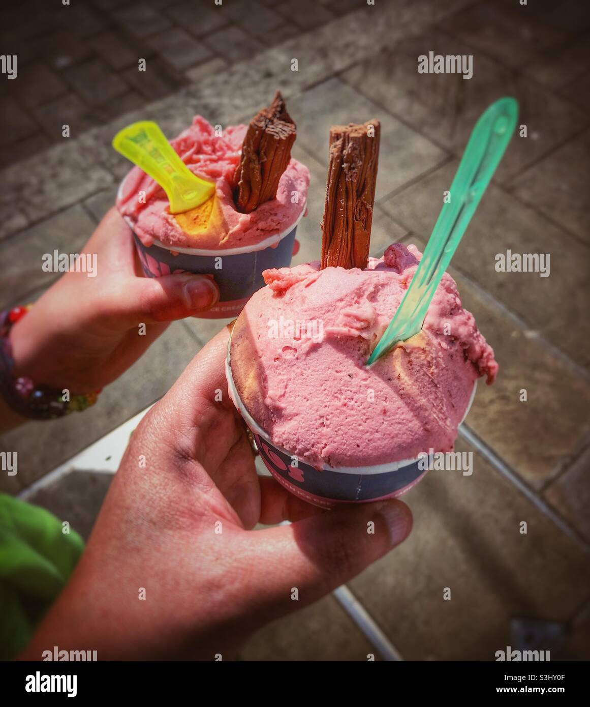 Strawberry ice cream - Smartphone Captured Stock Image Strawberry ice cream - Smartphone Captured Stock Image