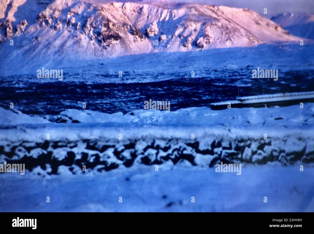 Pingvellar Landscape Iceland - Smartphone Captured Stock Image