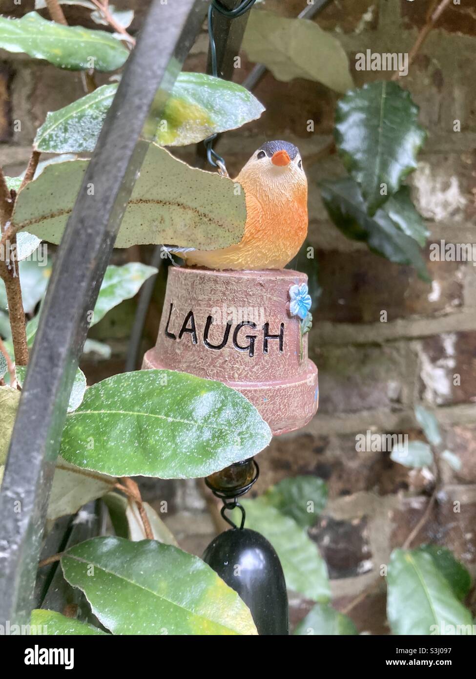 Bird garden ornament Stock Photo Alamy