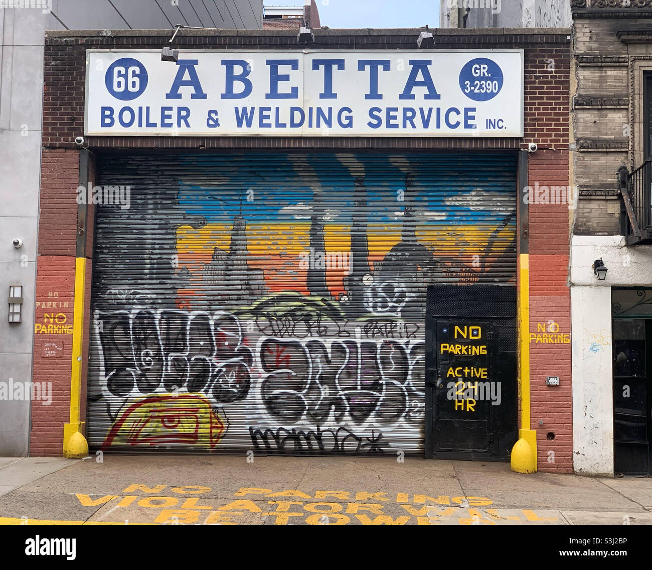 Abetta Boiler and Welding Service, East Village, Manhattan, New York, New York, United States - Smartphone Captured Stock Image