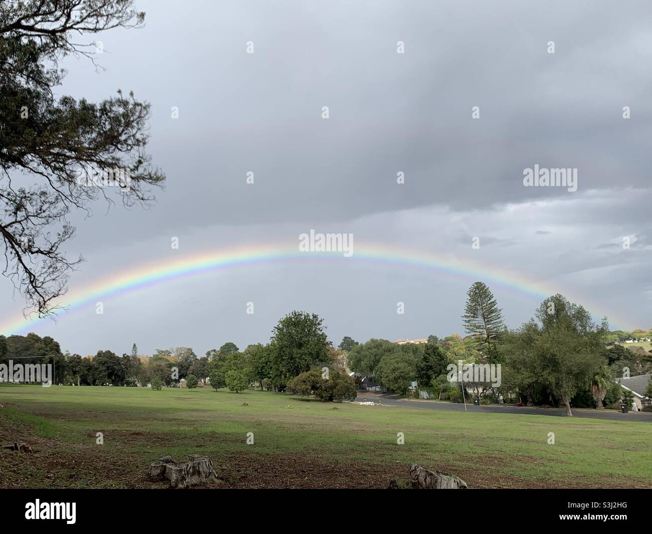 Chasing rainbows Stock Photo