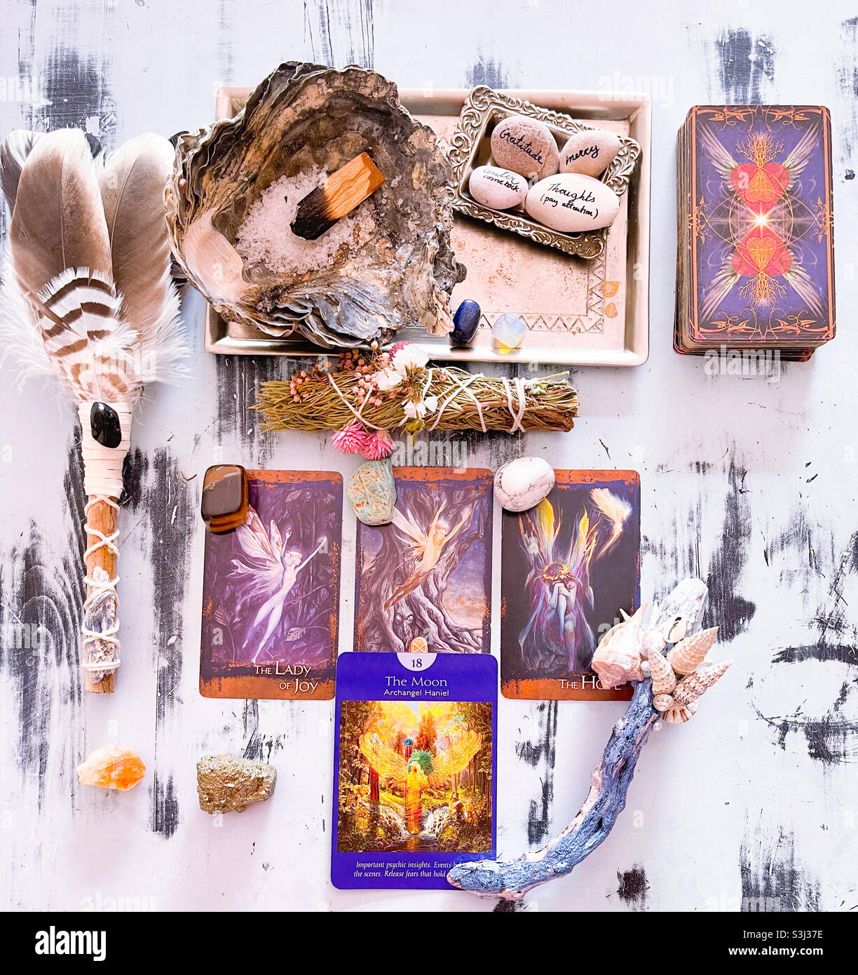 Tarot reading and magic arts Stock Photo