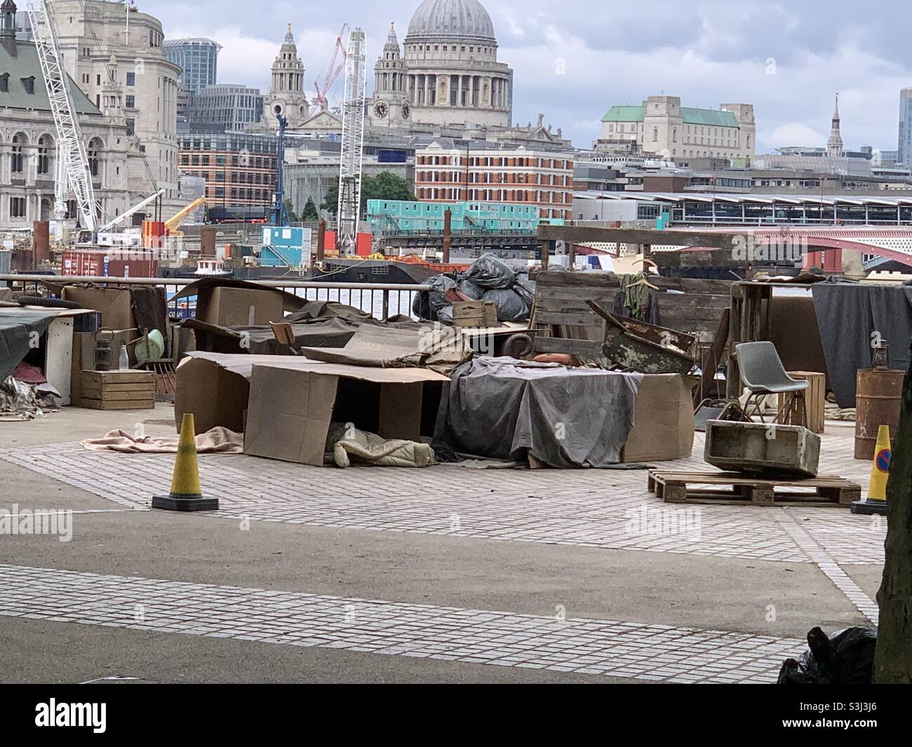 London Thames I came across this cardboard city constructed for a