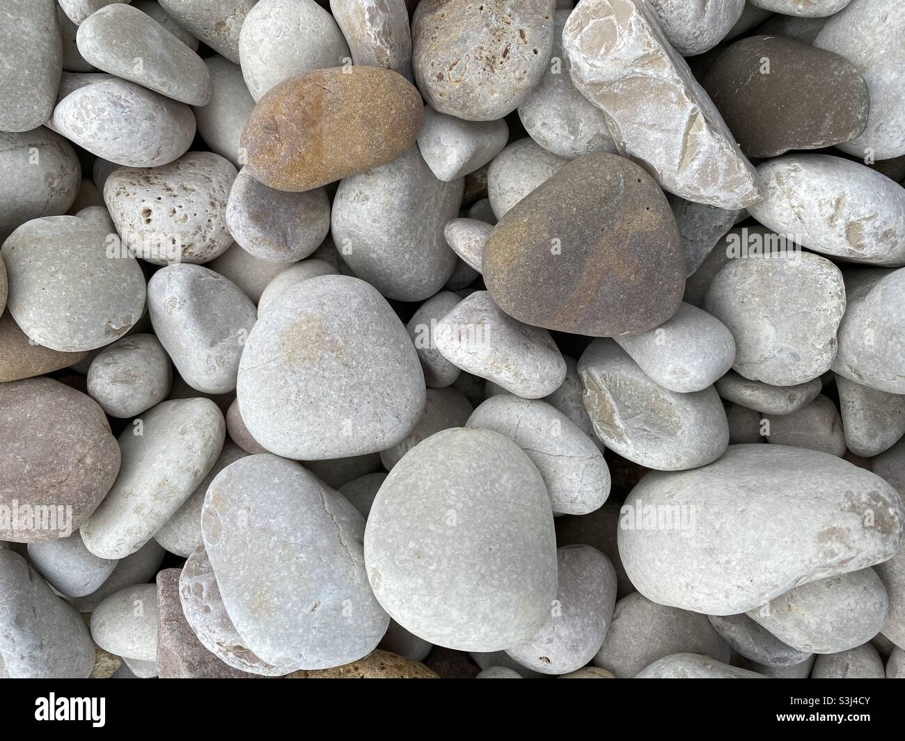 Close up of pebbles - Smartphone Captured Stock Image