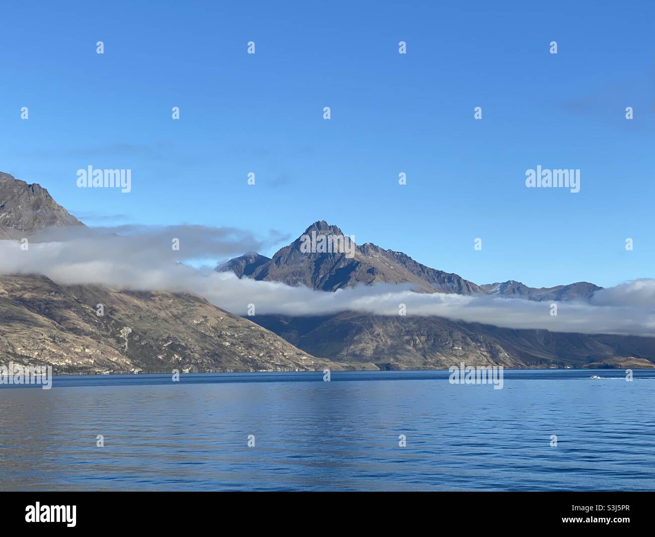 Lake Wakatipu, Queenstown,New Zealand Stock Photo