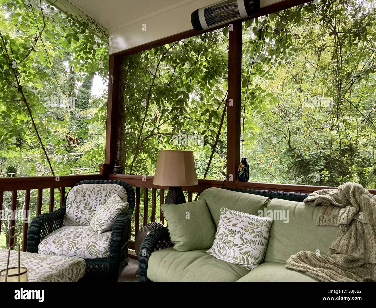Southern screened in porch in North Carolina Stock Photo Alamy