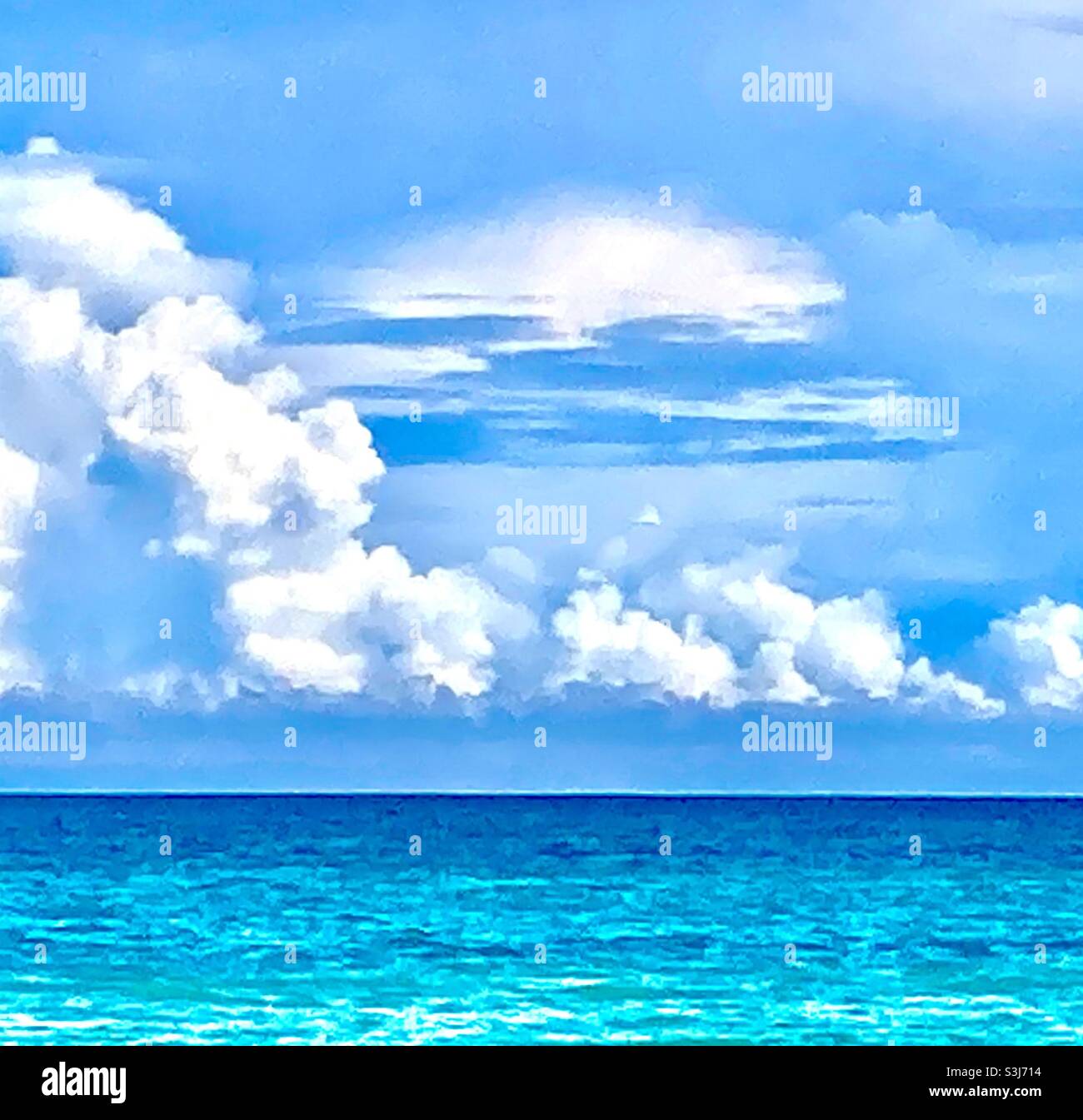 clouds over the ocean - Smartphone Captured Stock Image