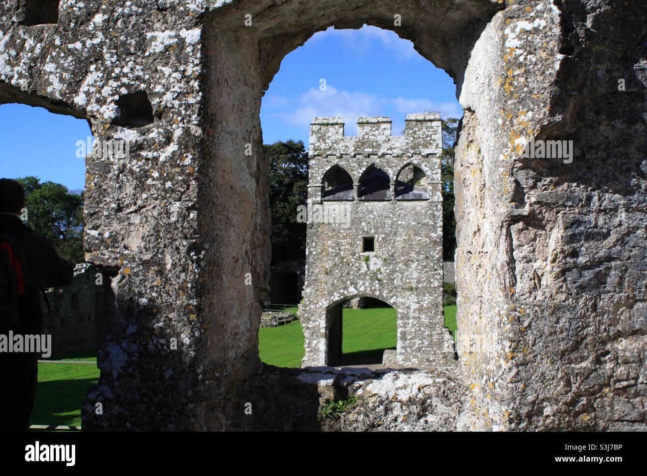 Tree tower and court Crickhowell South Wales - Smartphone Captured Stock Image