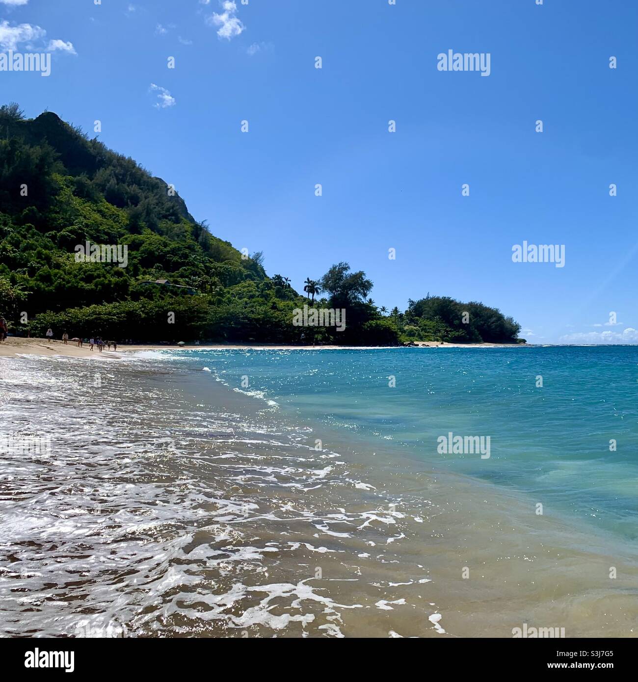 Tunnels beach, Kauai Stock Photo Alamy