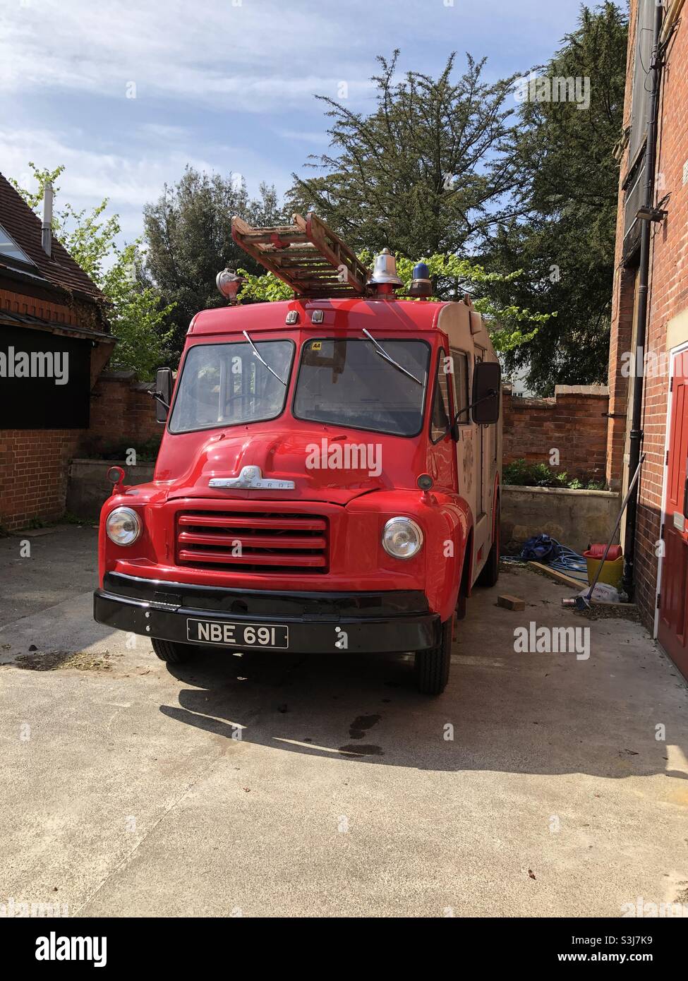 Antique Fire Engine Stock Photo