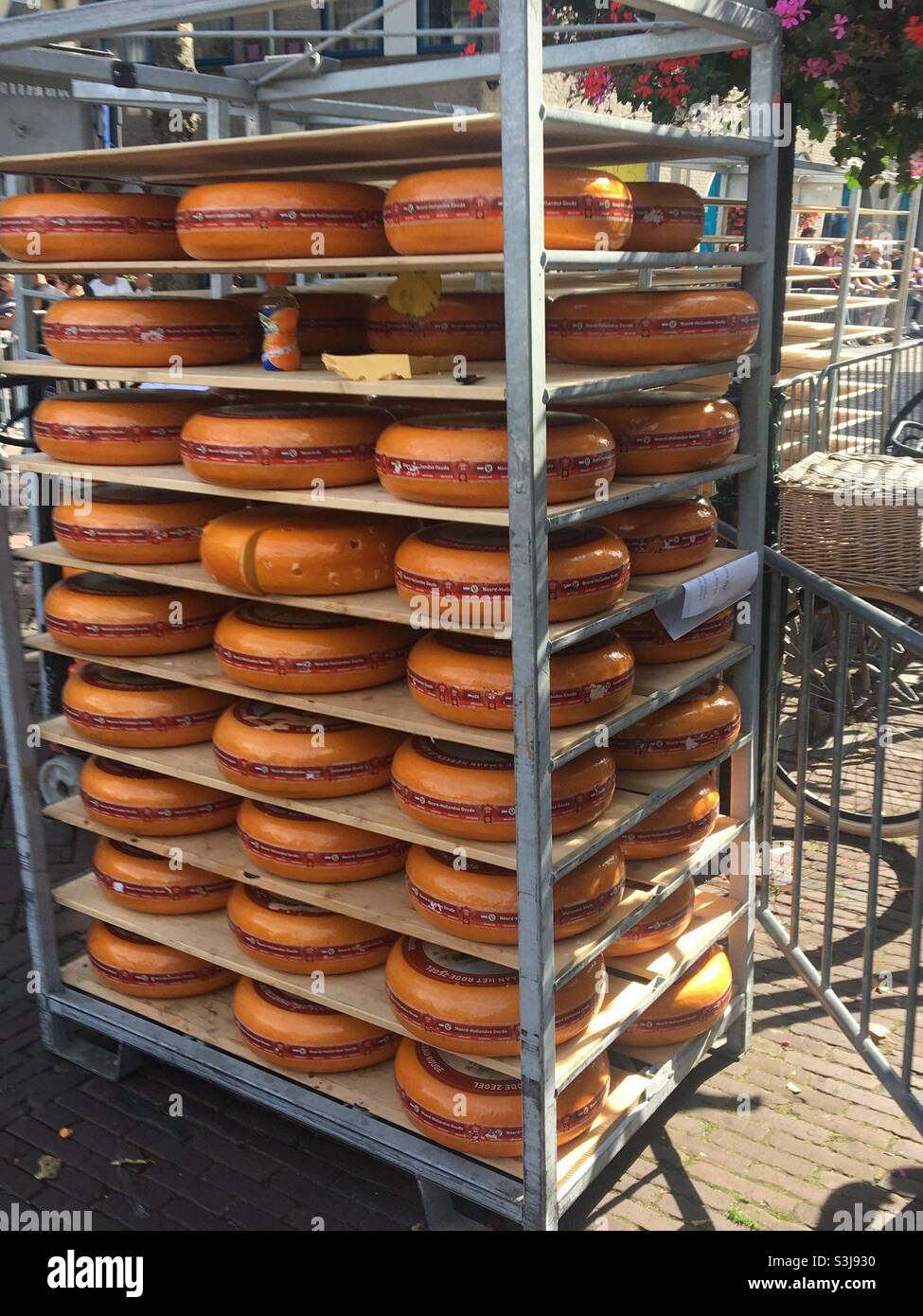 Cheese Market - Smartphone Captured Stock Image