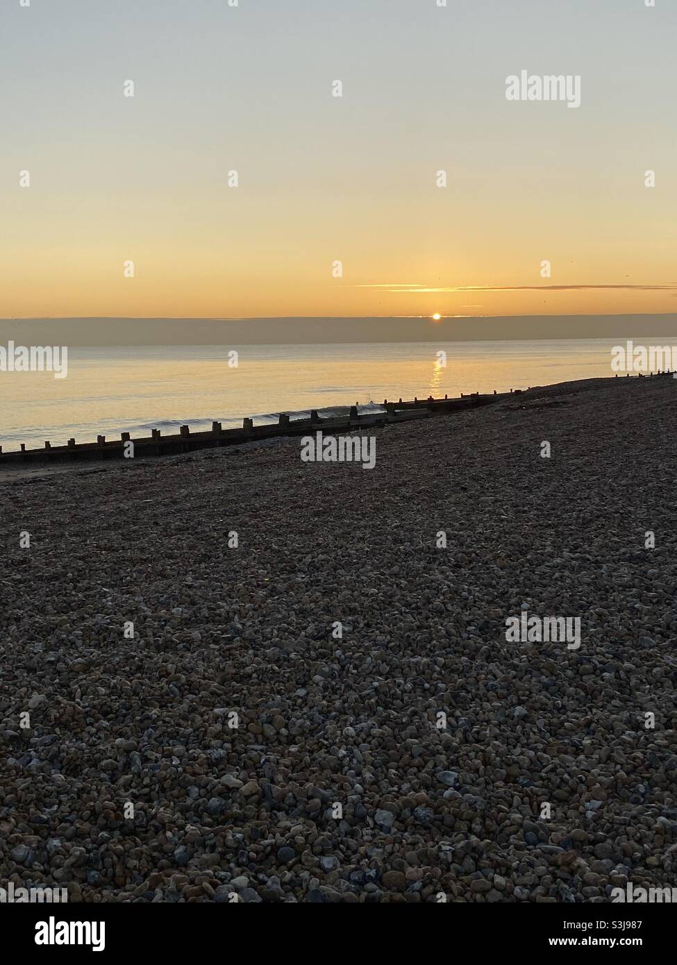 Sunset at the beach. - Smartphone Captured Stock Image