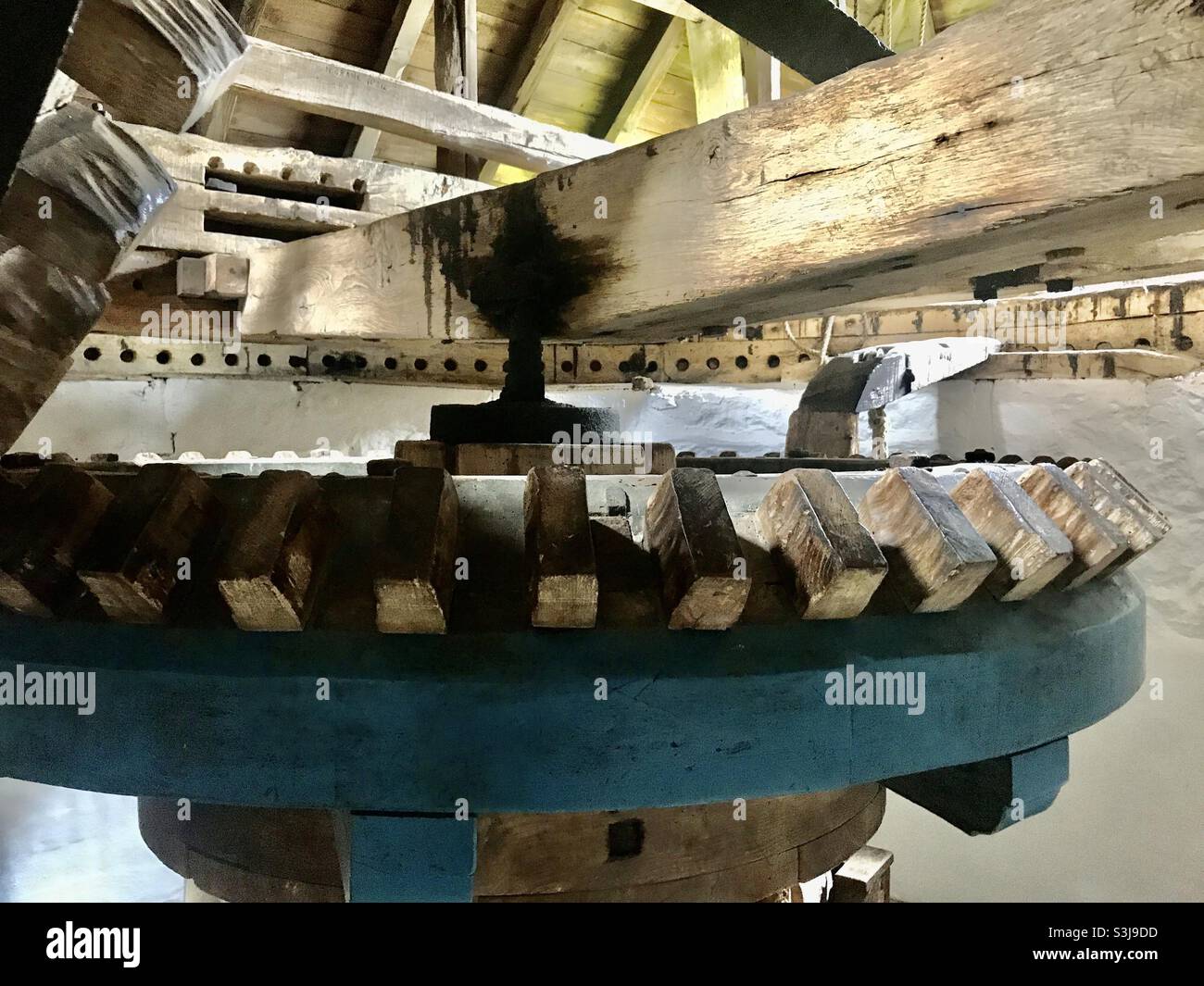 Bembridge Windmill gears on the Isle of Wight Stock Photo Alamy