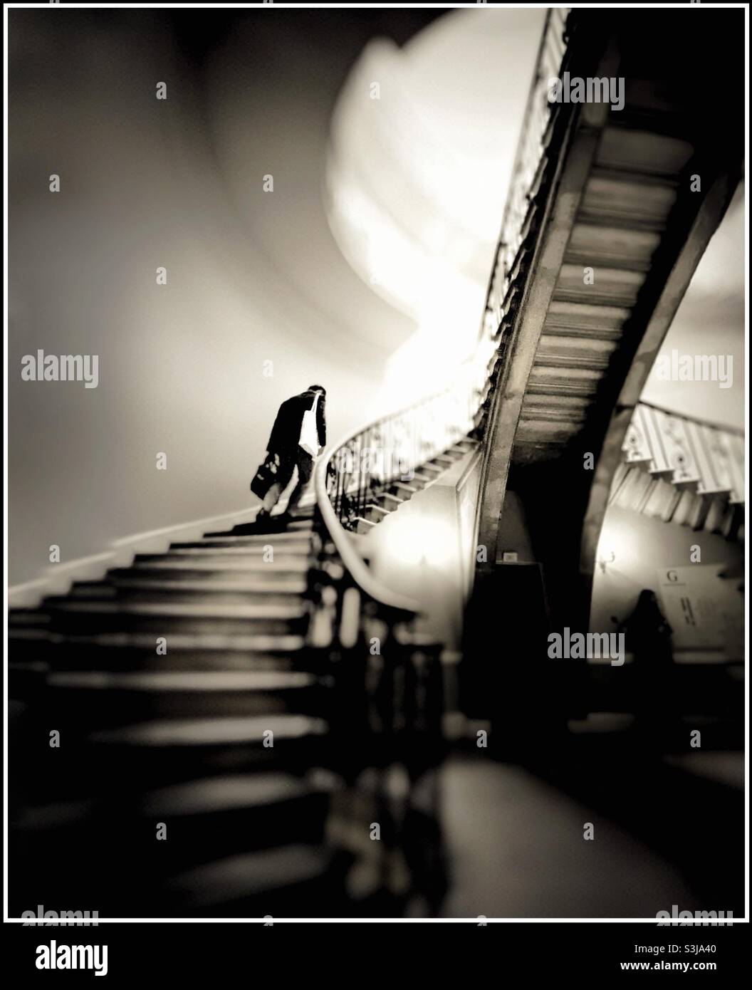 Staircase at Somerset House London - Smartphone Captured Stock Image