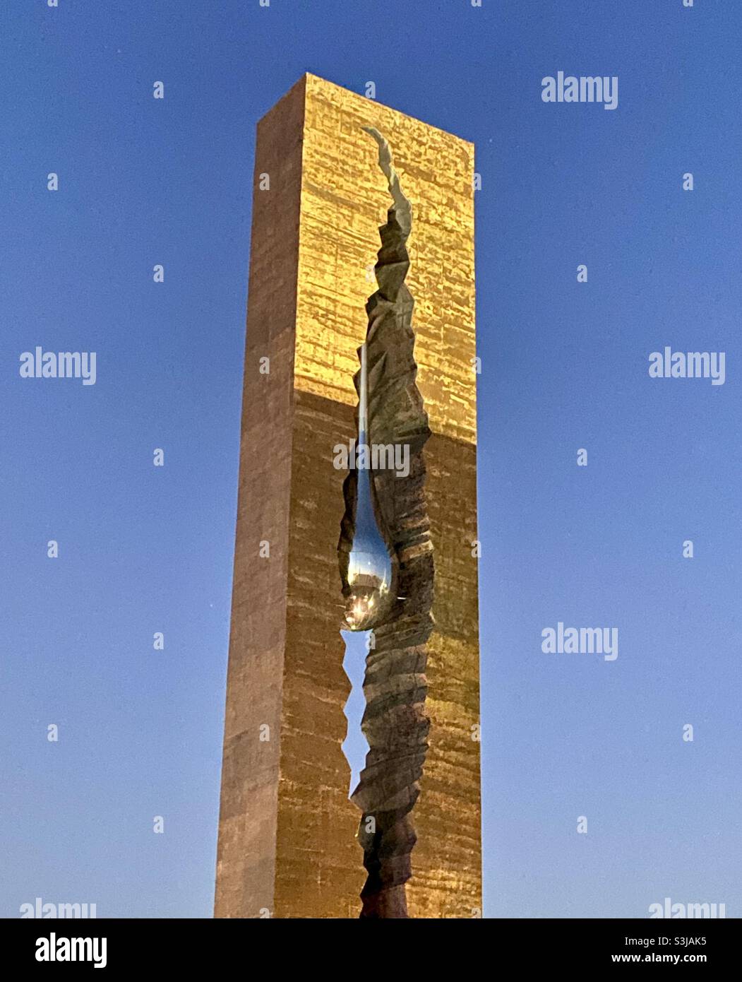 Teardrop monument in Bayonne, NJ Stock Photo