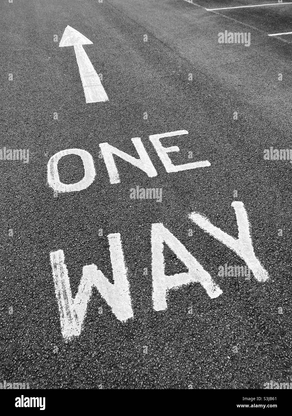 ONE WAY. The only way is up? The only way is forward? The only way is north? Photo ©️ COLIN HOSKINS. - Smartphone Captured Stock Image
