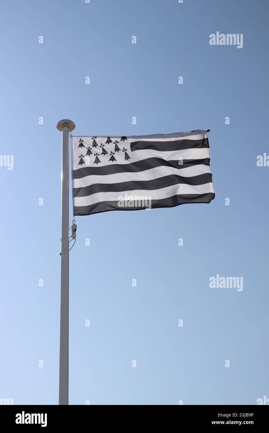 The flag of Brittany - Smartphone Captured Stock Image