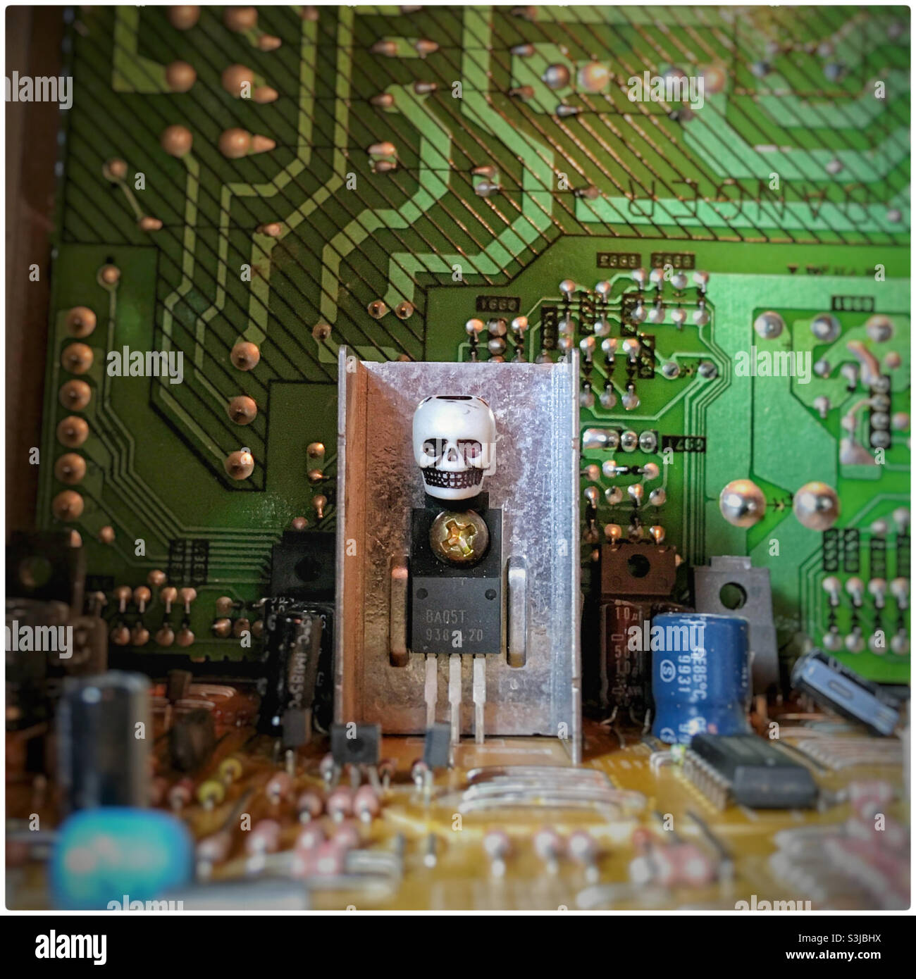 Futuristic steam punk circuit board - Smartphone Captured Stock Image