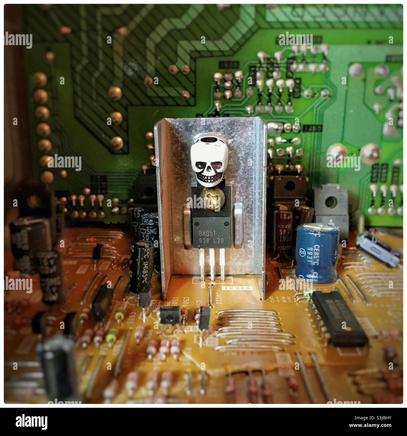 Steampunk circuit board - Smartphone Captured Stock Image Steampunk circuit board - Smartphone Captured Stock Image