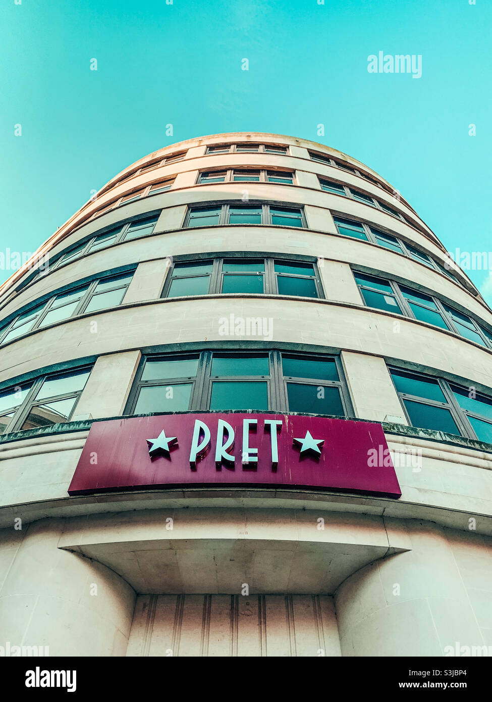 Pret A Manger sign - Bristol - Smartphone Captured Stock Image