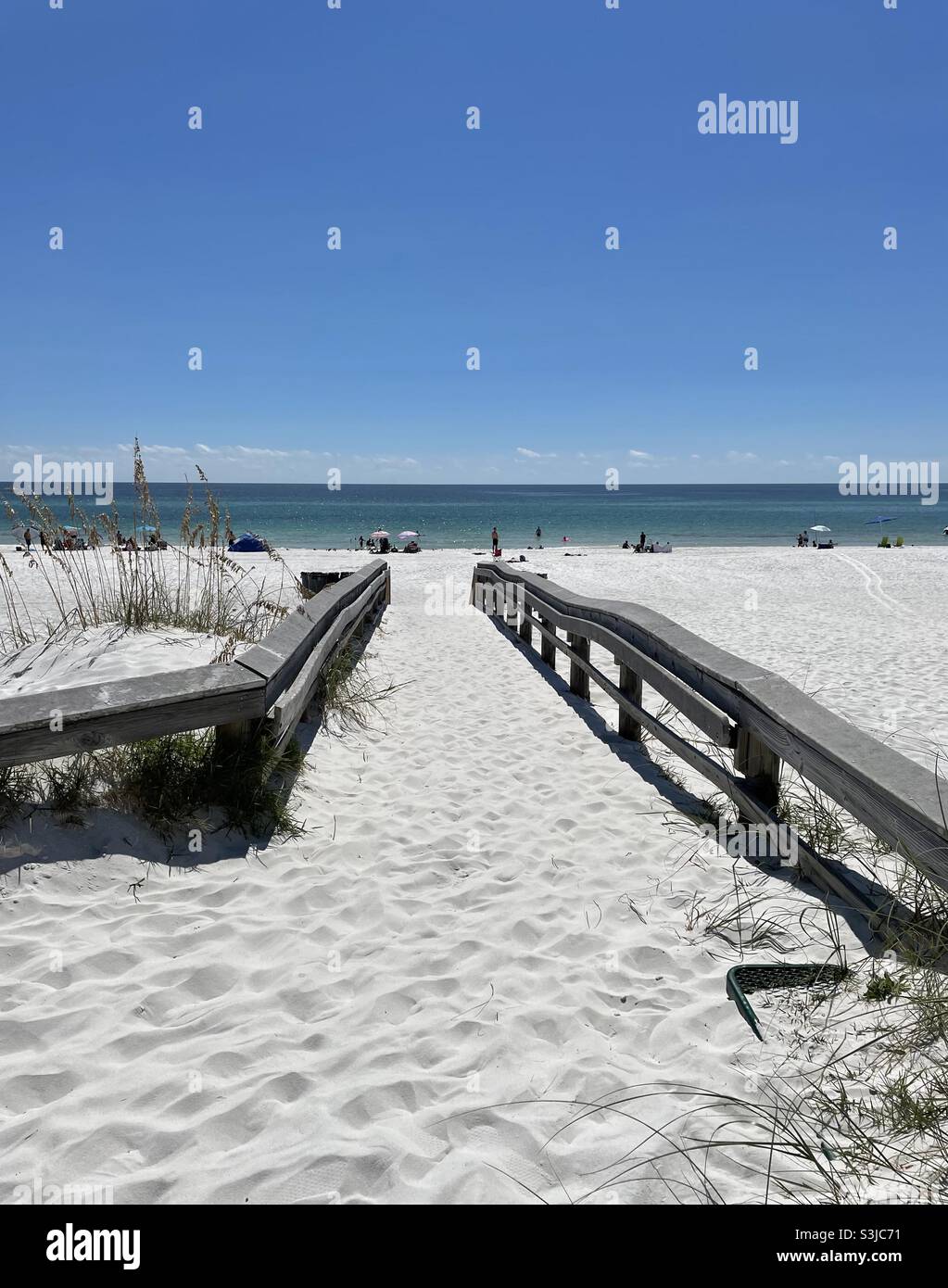 Okaloosa Island Florida USA white sand beach Stock Photo Alamy