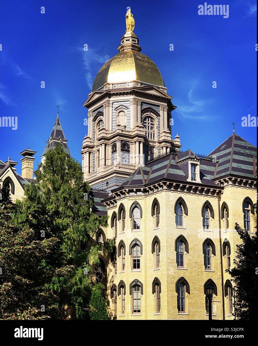 Notre dame golden dome Stock Photo