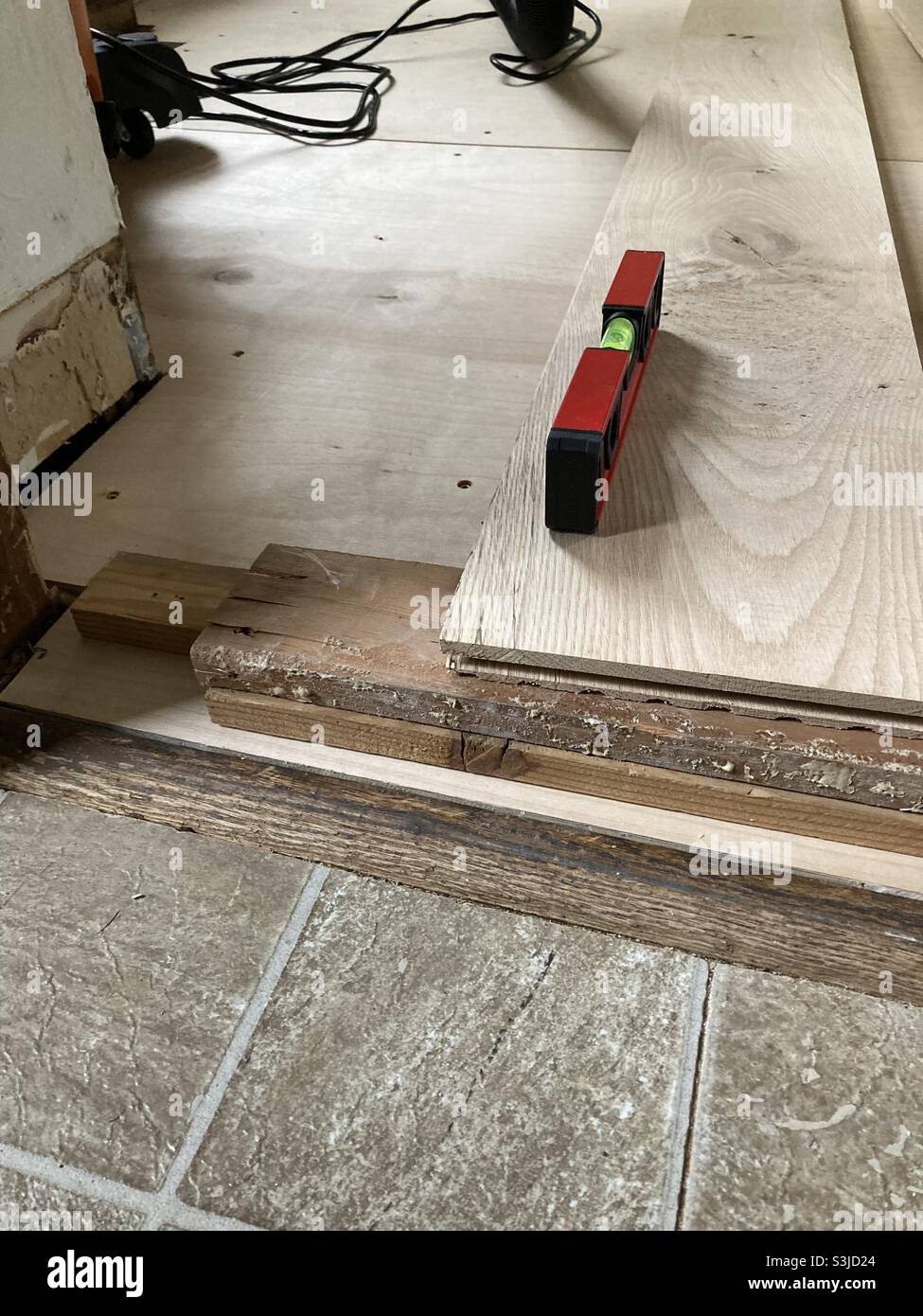 A Subfloor that is not Level Stock Photo Alamy