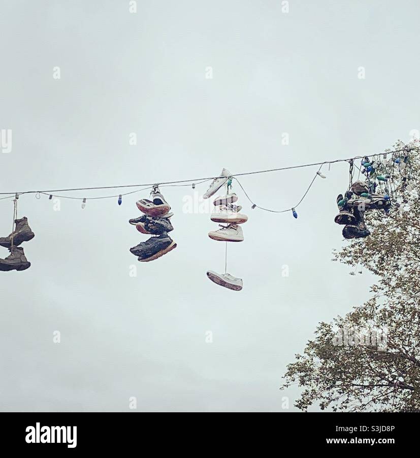 shoes-on-power-lines-stock-photo-alamy