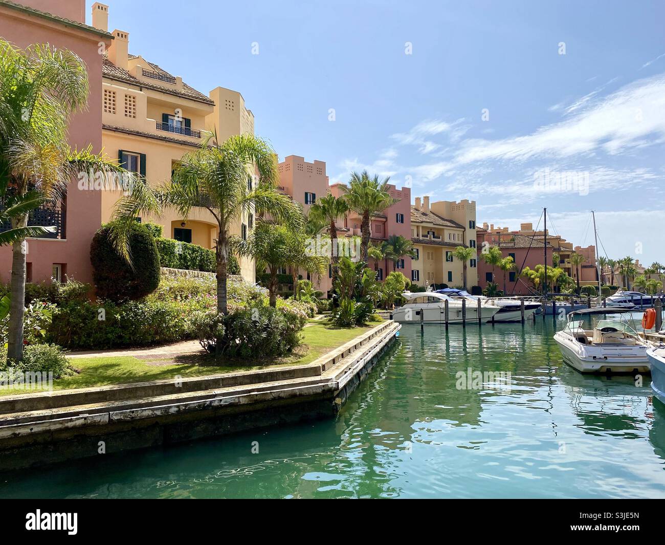 The beautiful marina at Sotogrande in southern Spain Stock Photo