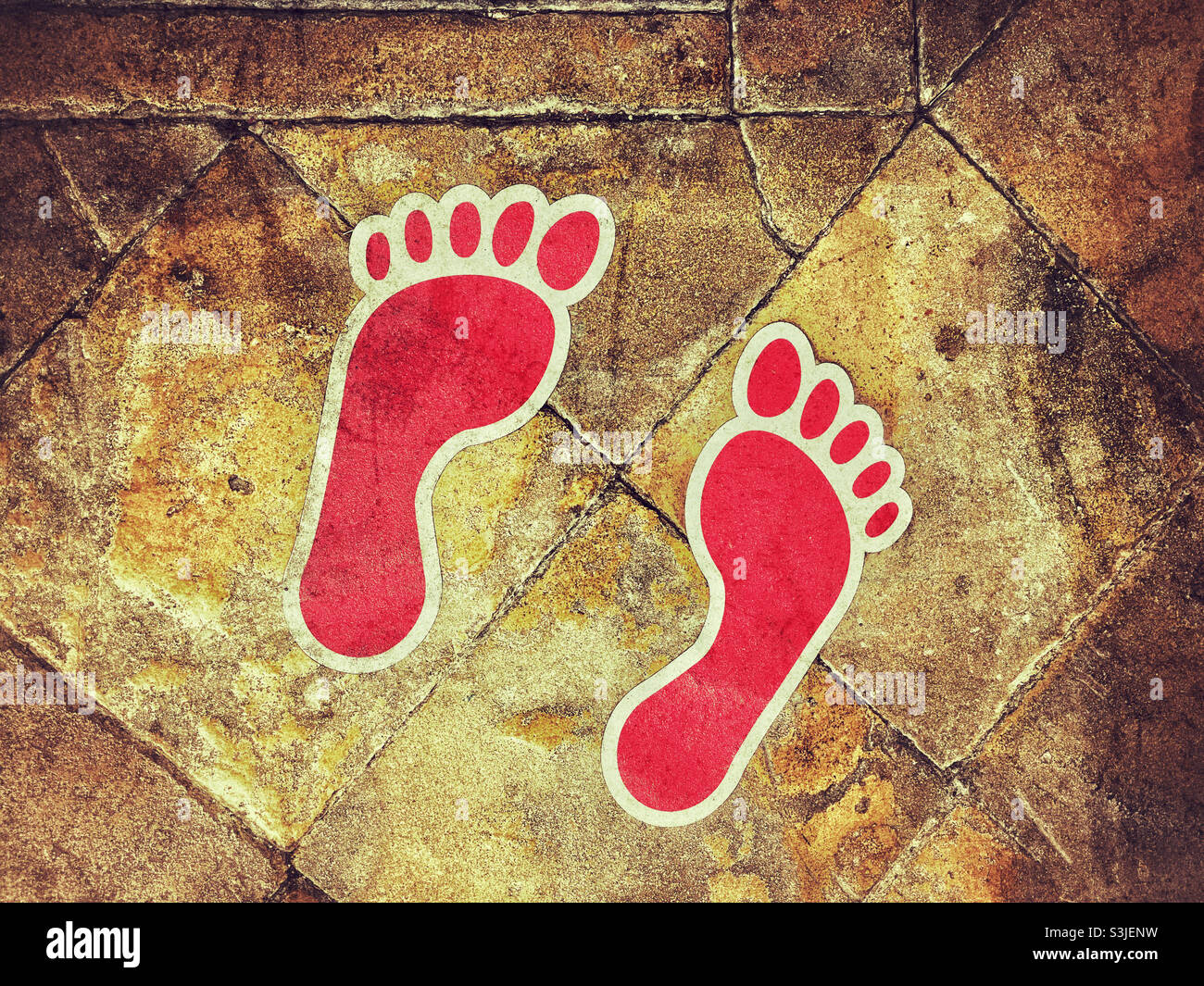 Walk this way! Stand here and wait? This is the direction you need to