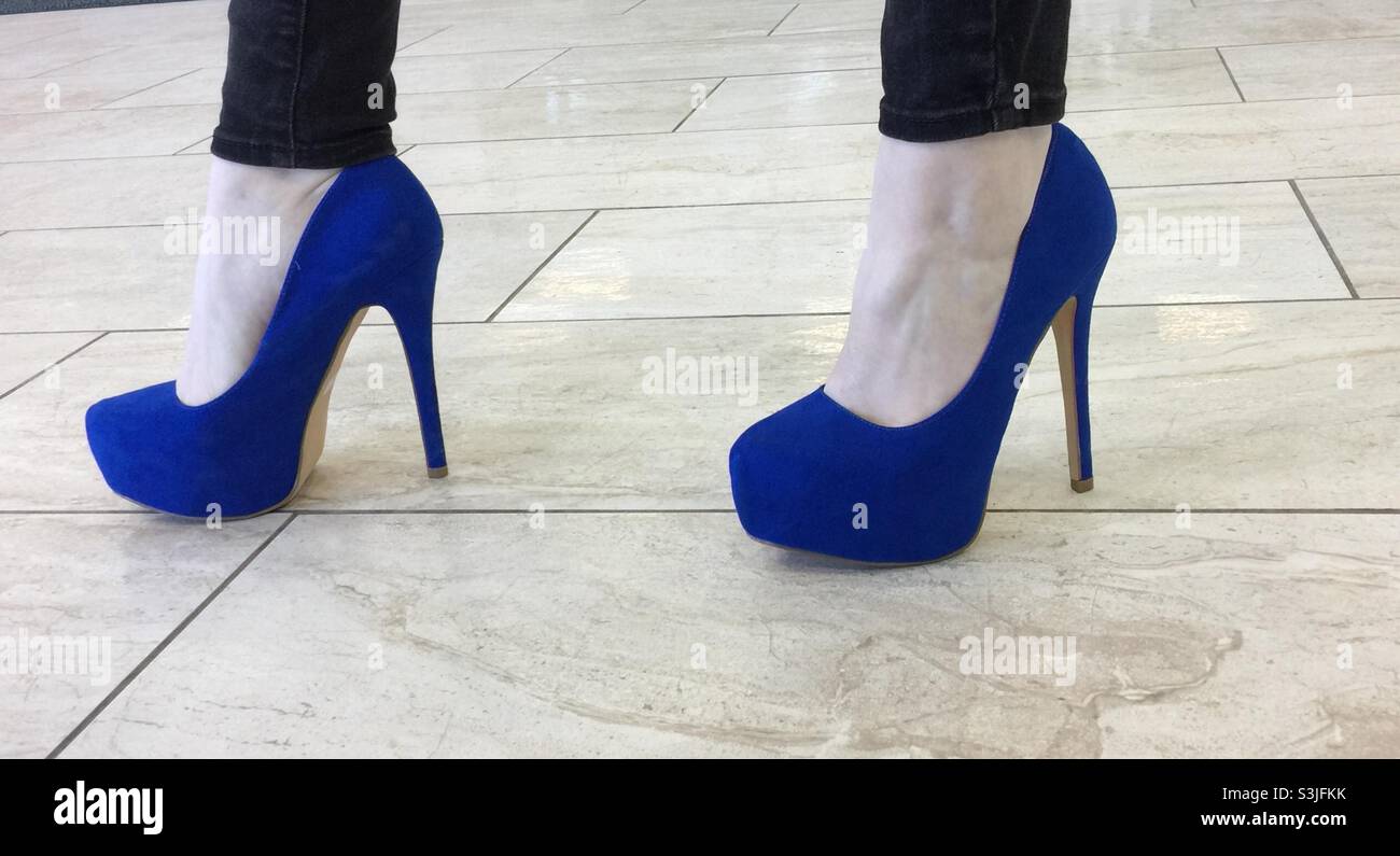 Blue shoe - Smartphone Captured Stock Image