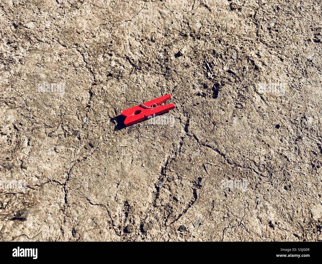 Red clothespin - Smartphone Captured Stock Image