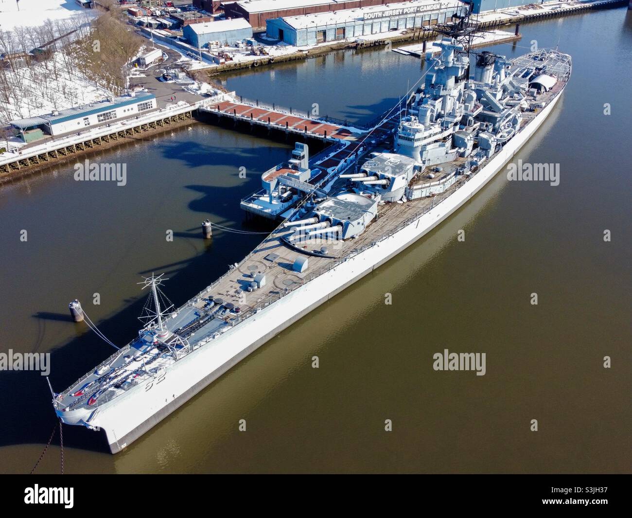 The Battleship USS New Jersey (BB-62) Stock Photo