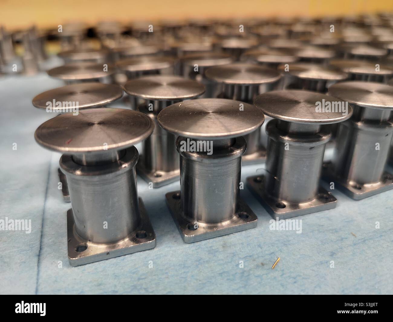 Machined toy train parts Stock Photo Alamy