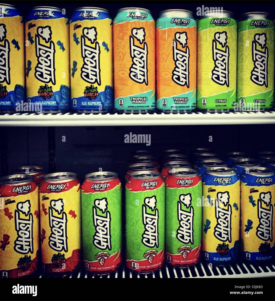 Ghost energy drink display Stock Photo Alamy