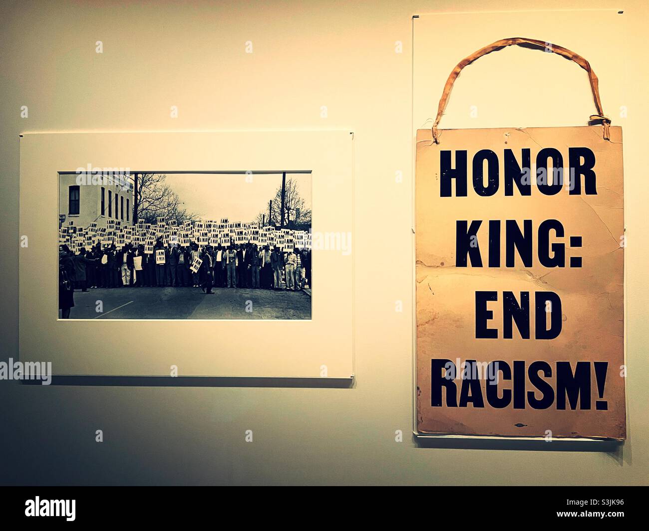 Martin Luther King display at treasures of the new York public library special exhibit, 2021, NYC, USA - Smartphone Captured Stock Image